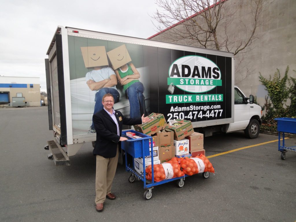 Mike Boorman with another load of food for the Mustard Seed Mike Boorman with another load of food for the Mustard Seed